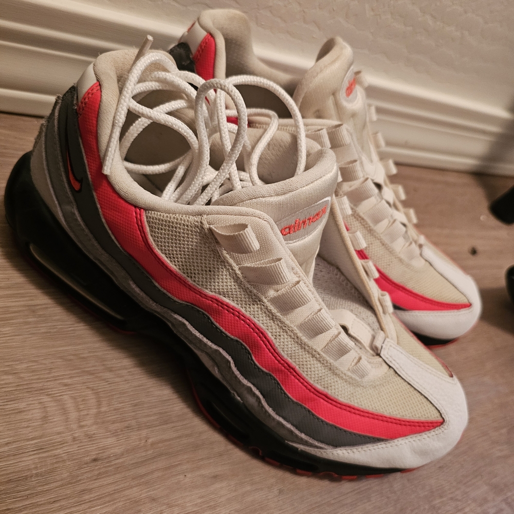 Nike Athletic Shoes - White, Red, Gray